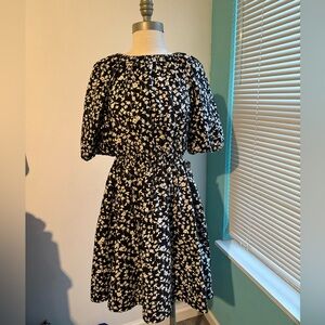 Old Navy Black and White Floral Dress